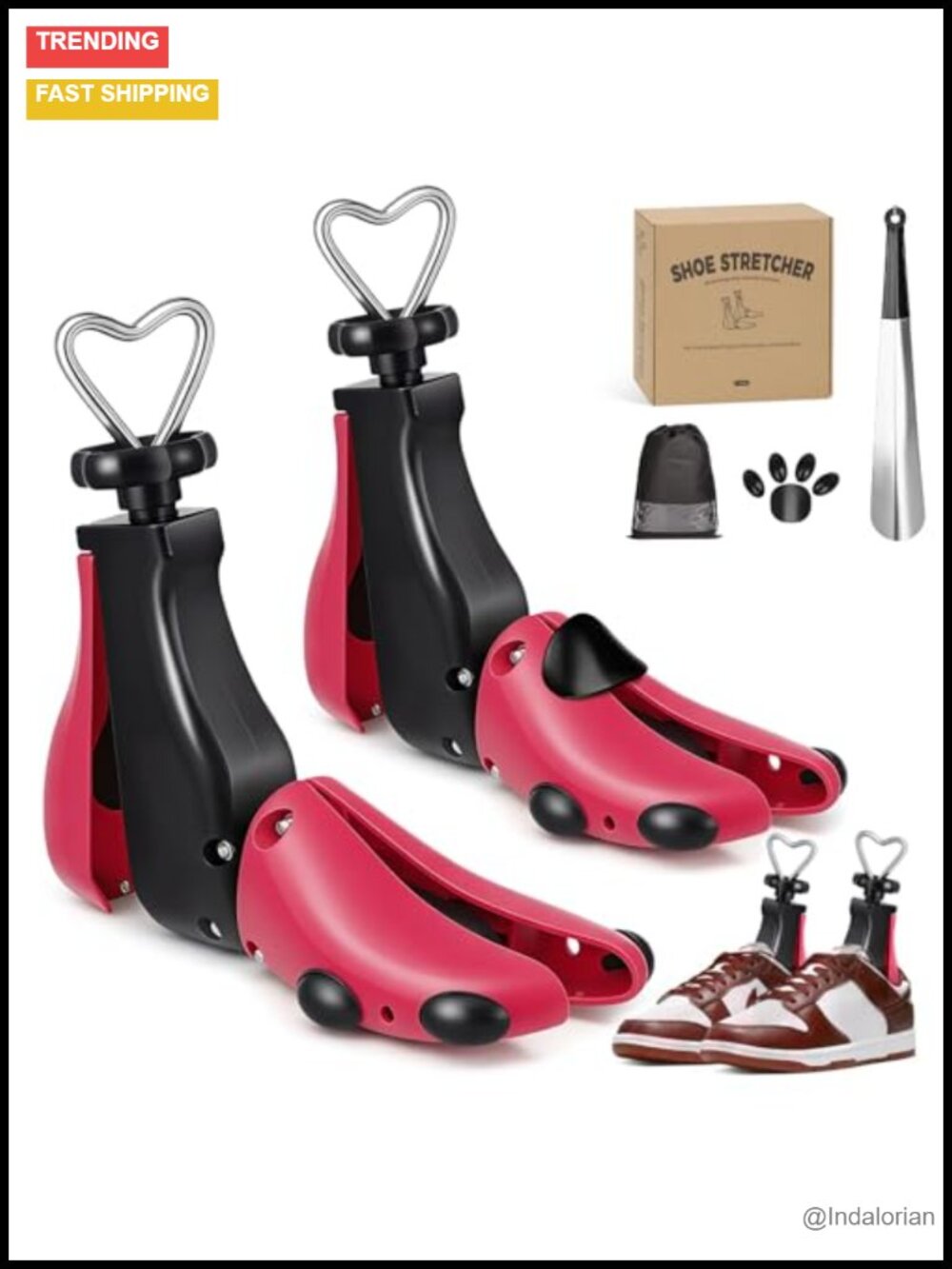 Shoe Stretcher Boot Expander 2 Piece Adjustable Width Length Wide Feet